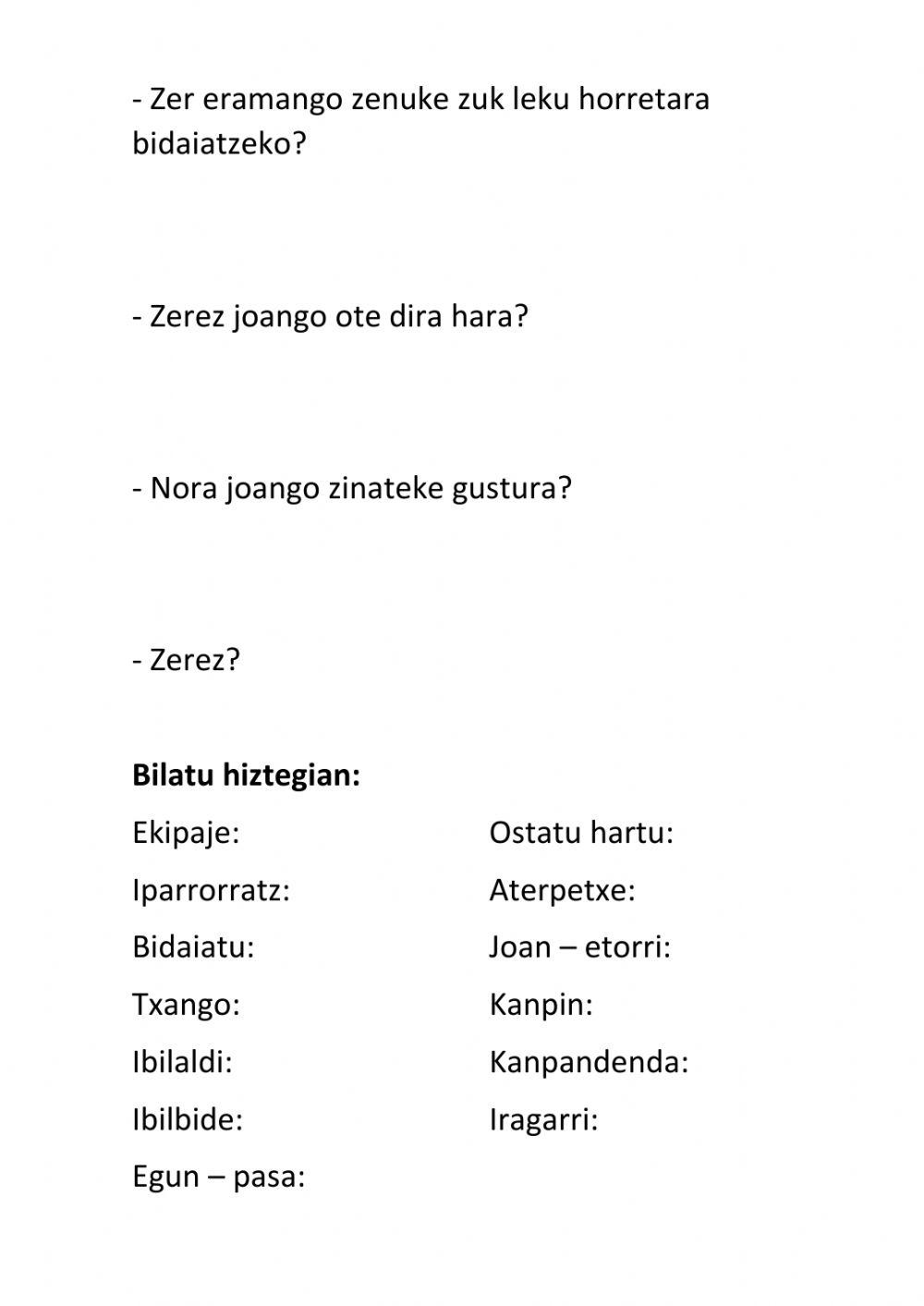 Txangora joaten gara