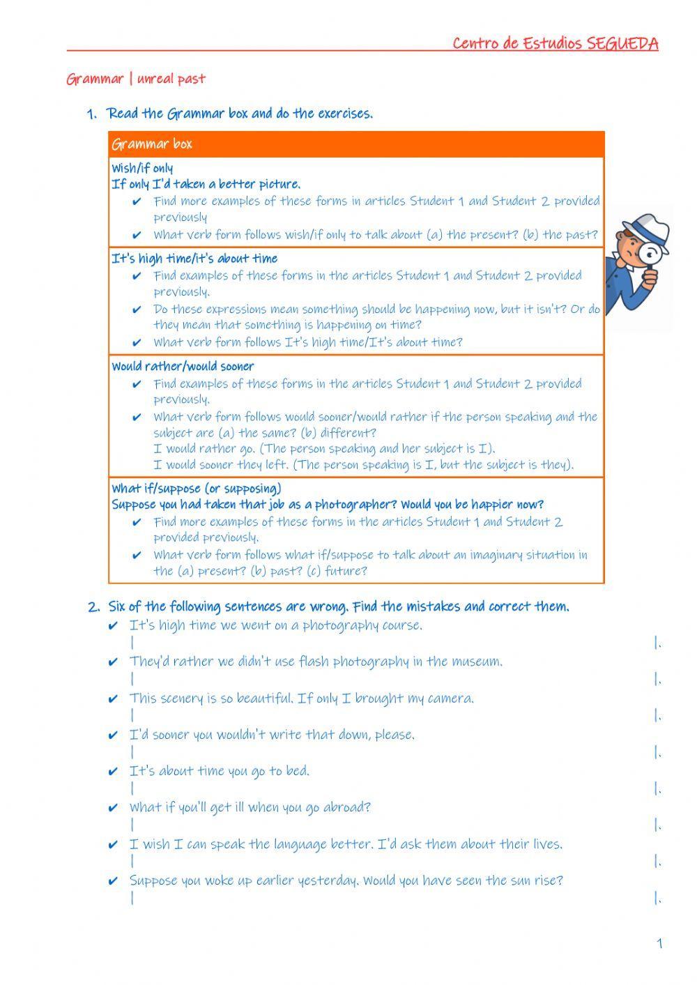 The use of unreal past