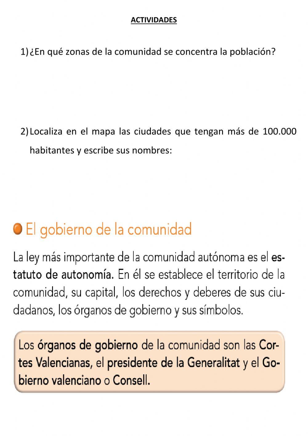 Población en Comunidad Valenciana