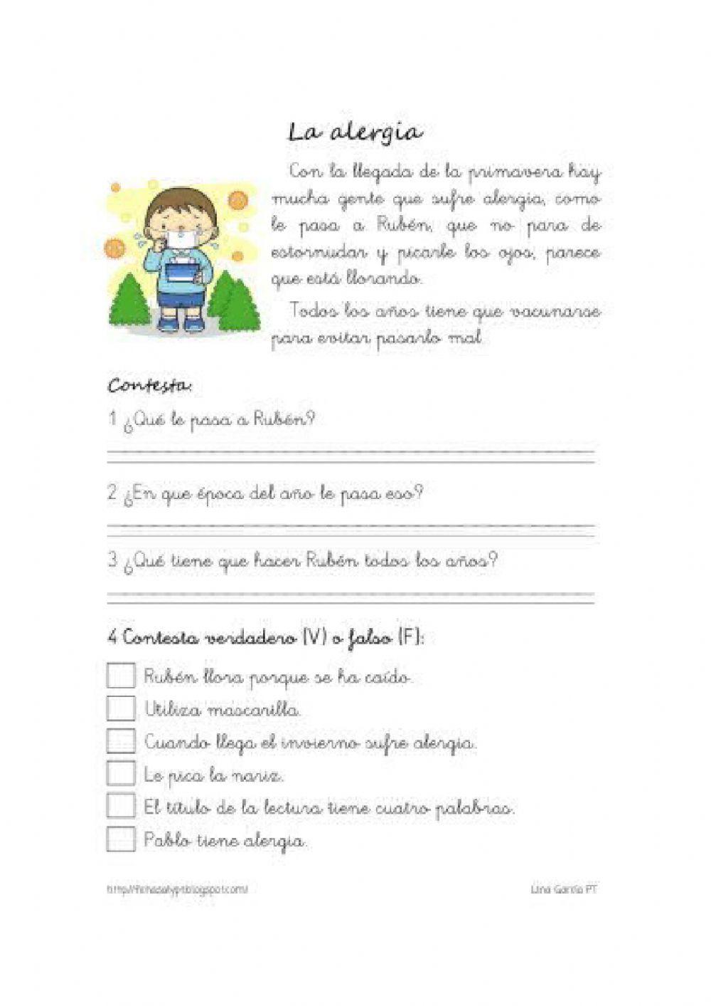 LECTURA COMPRENSIVA online exercise for | Live Worksheets