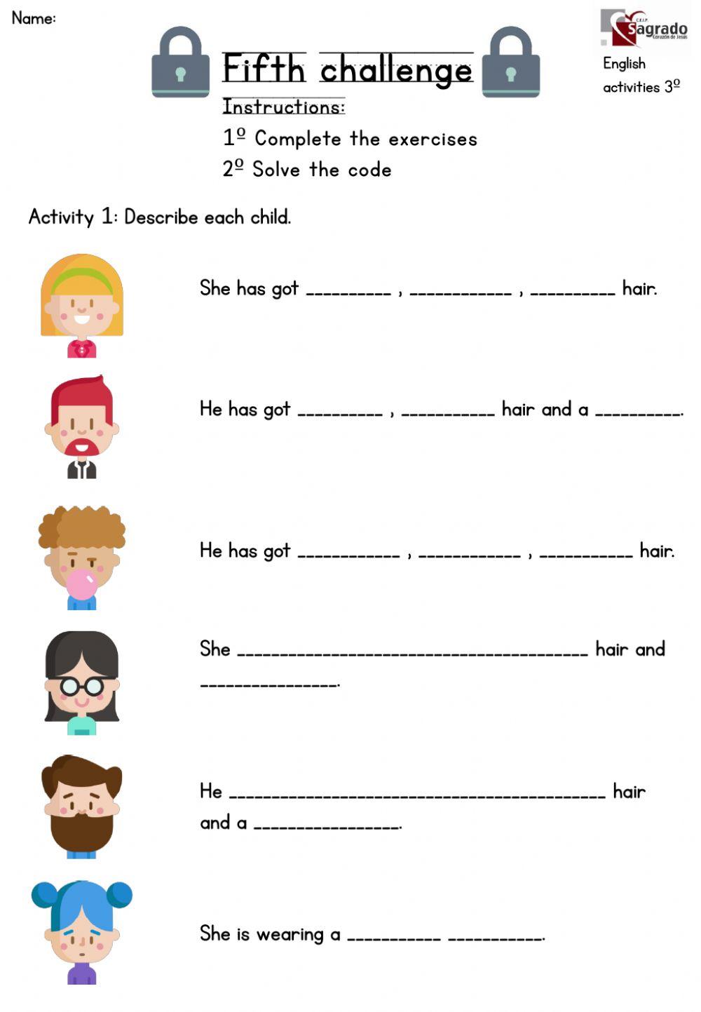 Descripción física (writing)