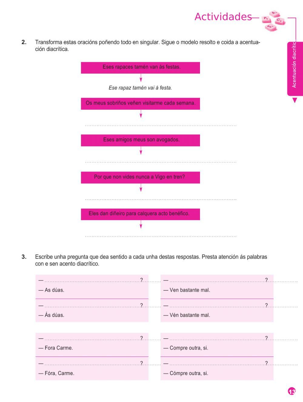 Acentuación diacrítica