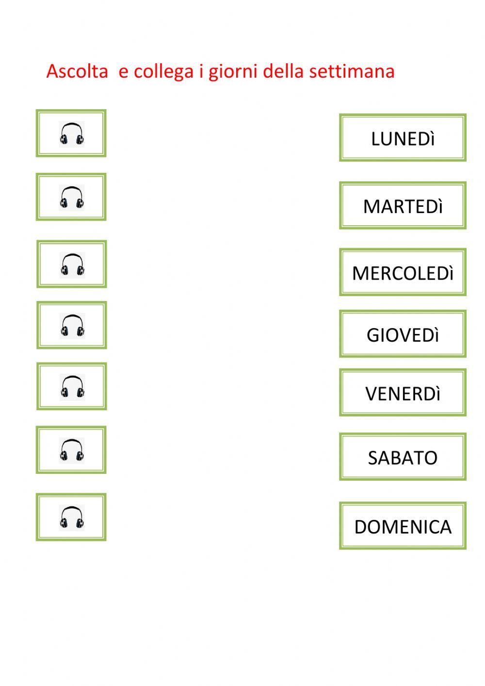 Giorni della settimana