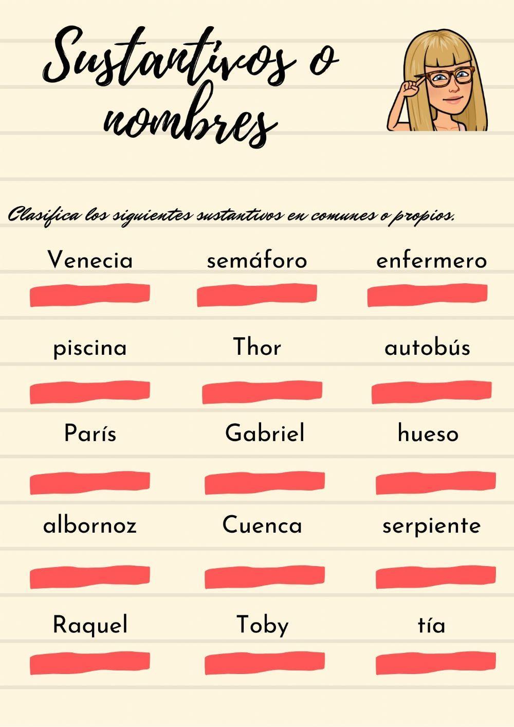Sustantivos Sustantivos