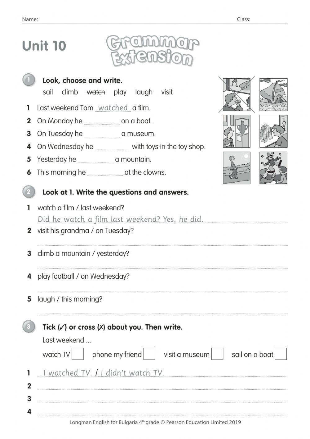 Past Simple Tense and Vocabulary