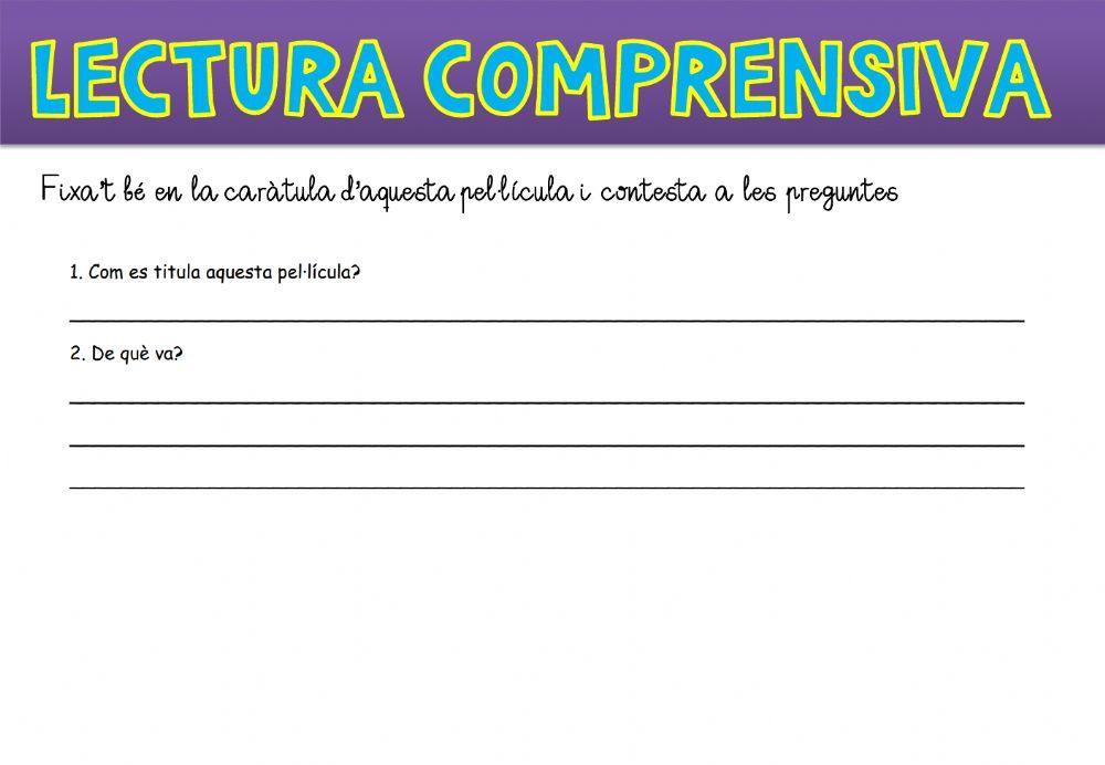 Lectura comprensiva valencià