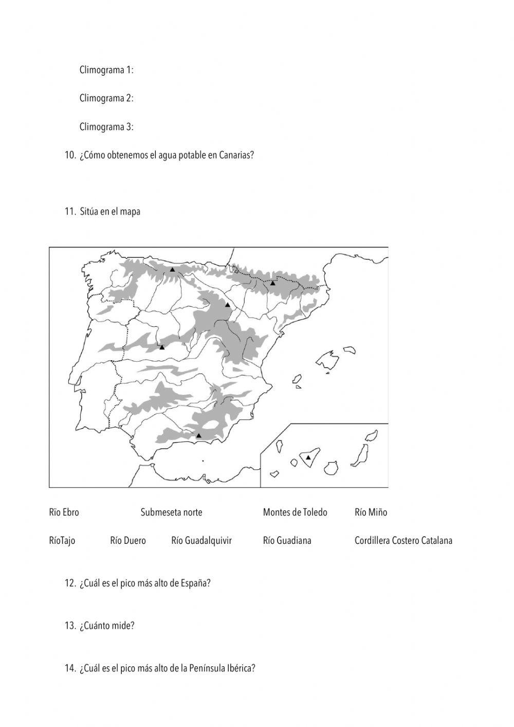 Recuperación  Geografía