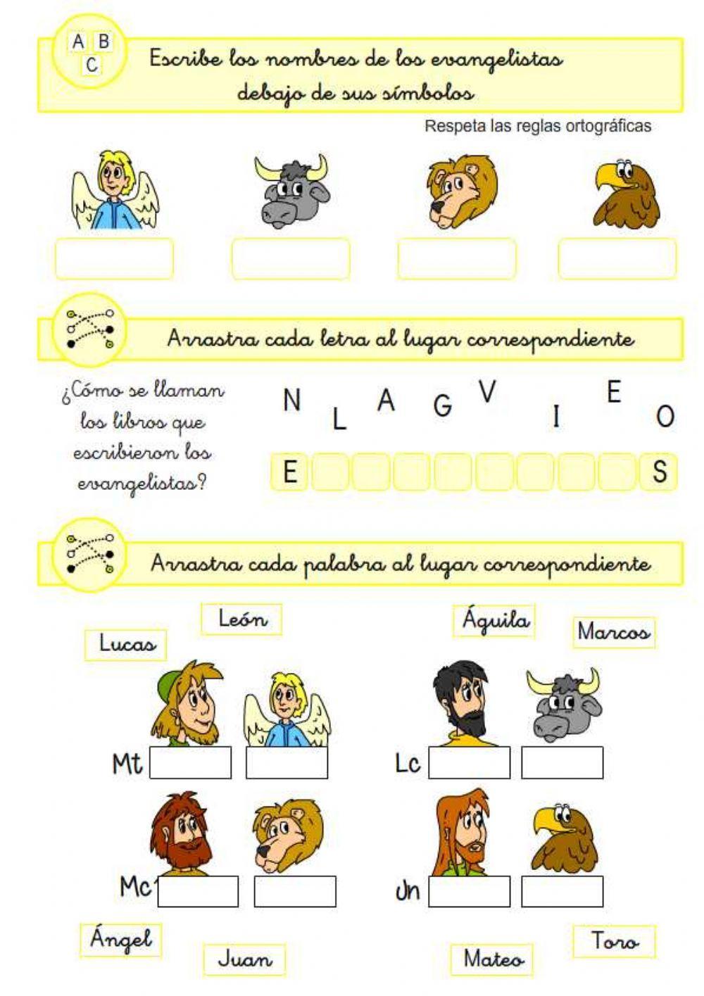 Los evangelistas y sus símbolos