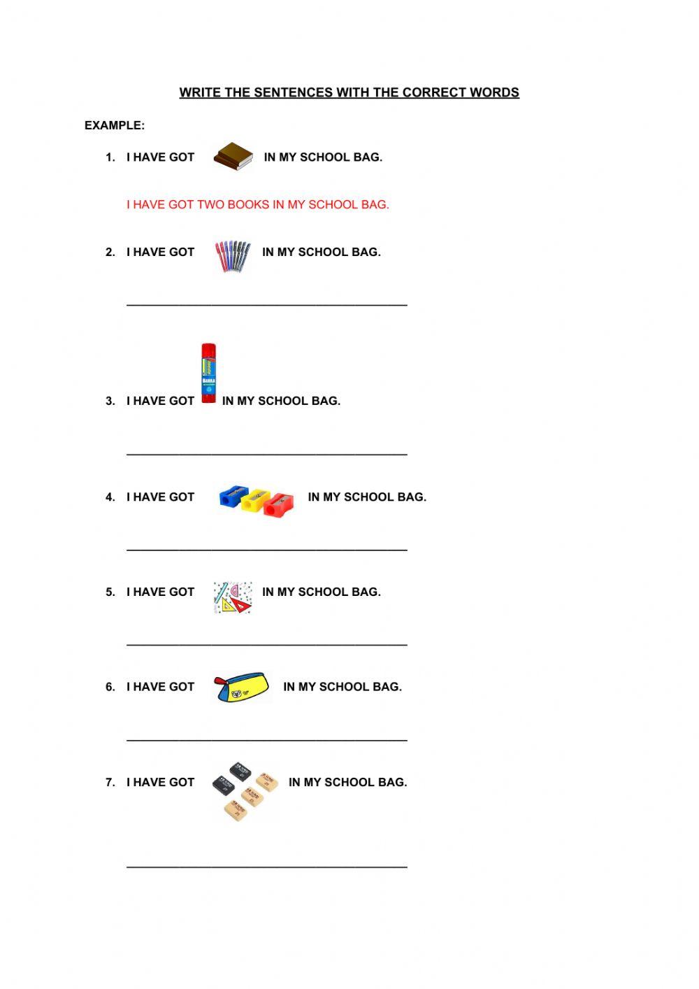 Grammar U.2. School Material 1st grade