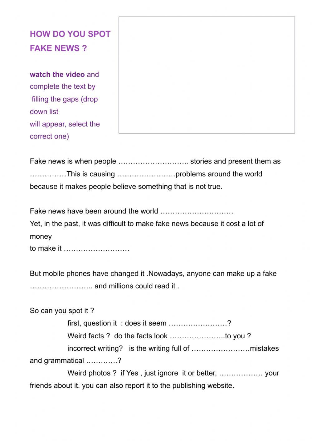 Fake news how to spot them