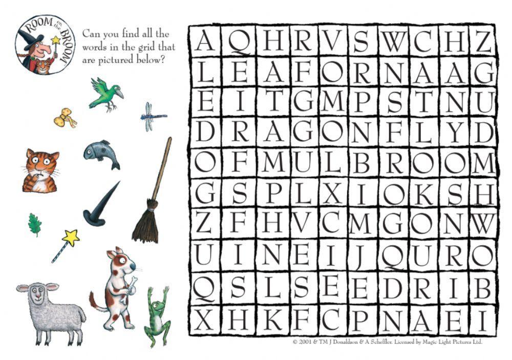 Wordsearch - the room on a broom