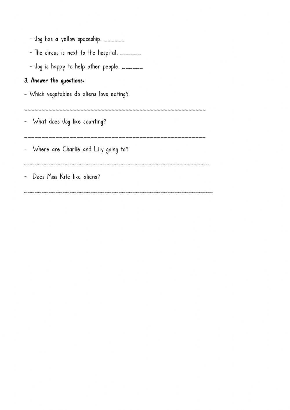 Reading - Jog is an alien