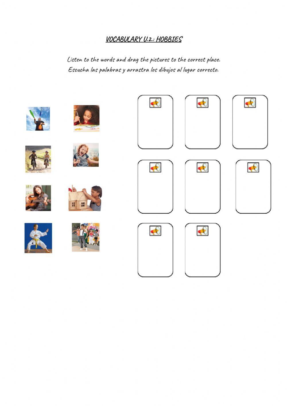 VOCABULARY U.2. HOBBIES 2nd grade