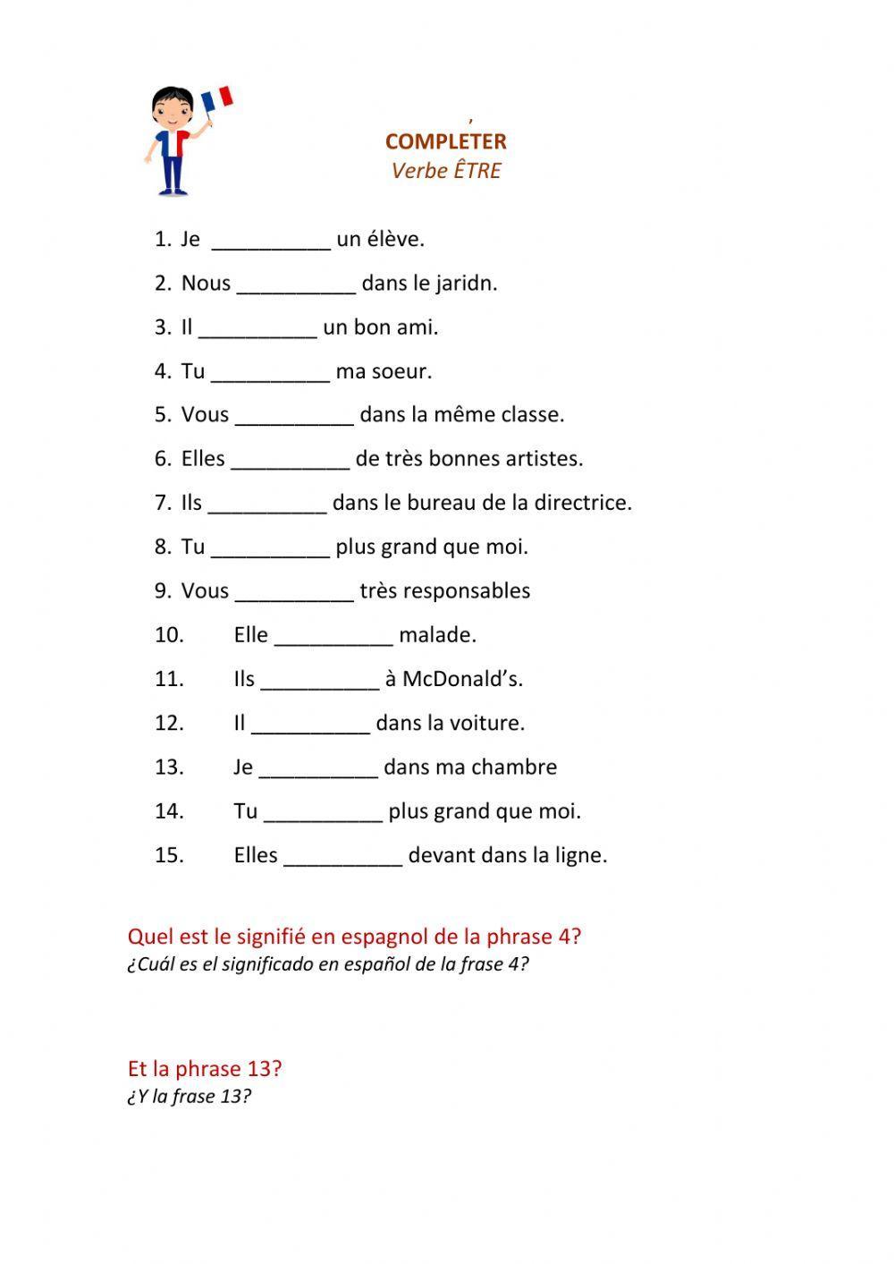 Réviser - Verbe ÊTRE