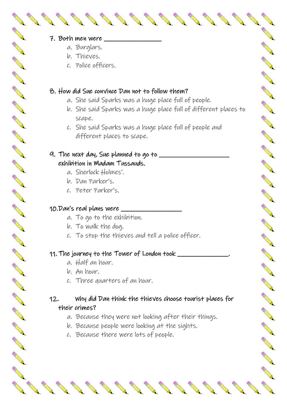 Reading comprehension 4: dan in london