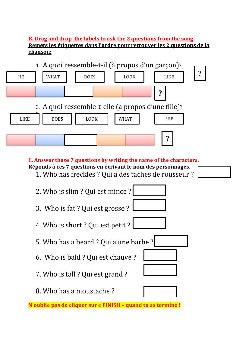 What does he liik like?