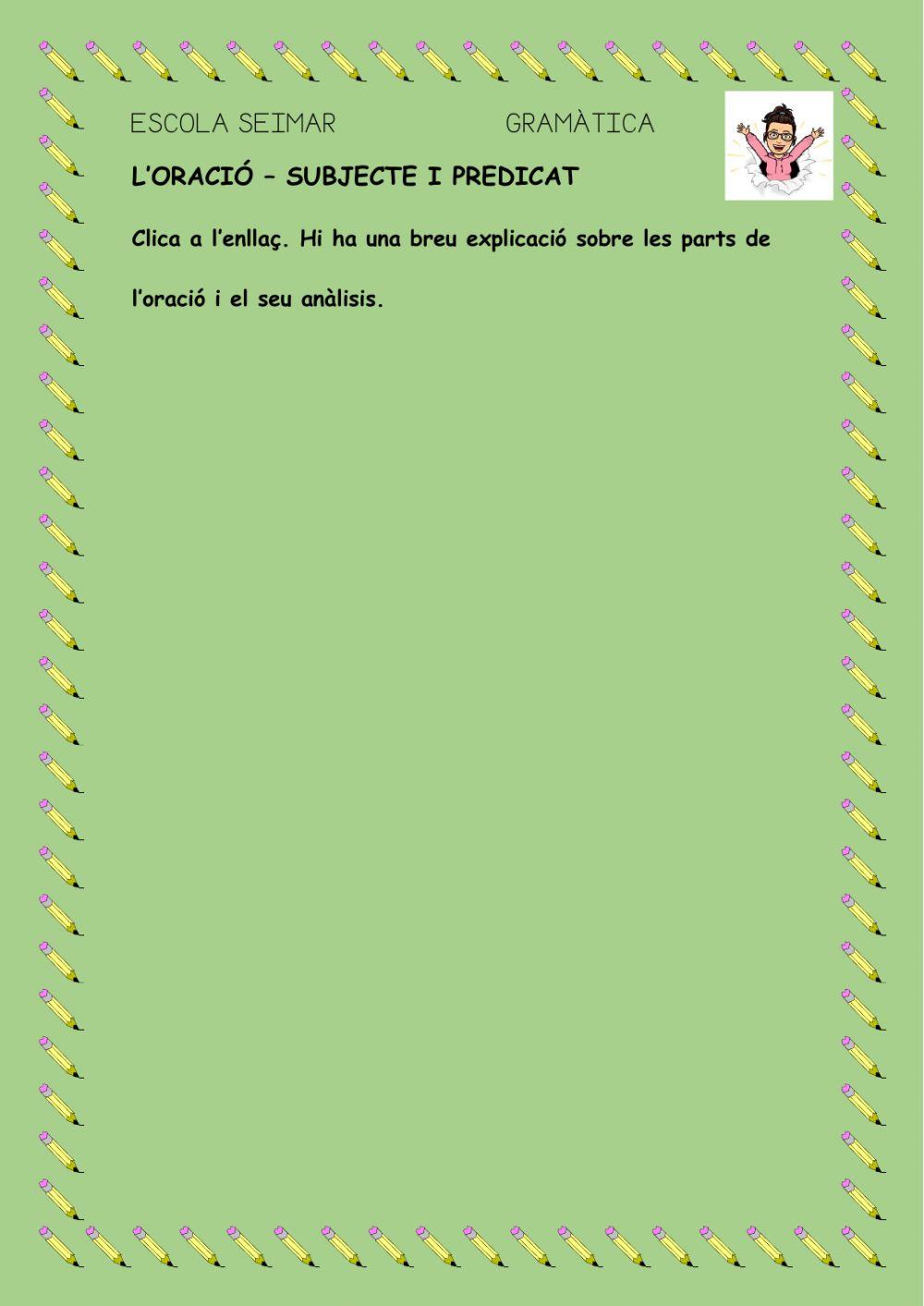 Subjecte i predicat 0