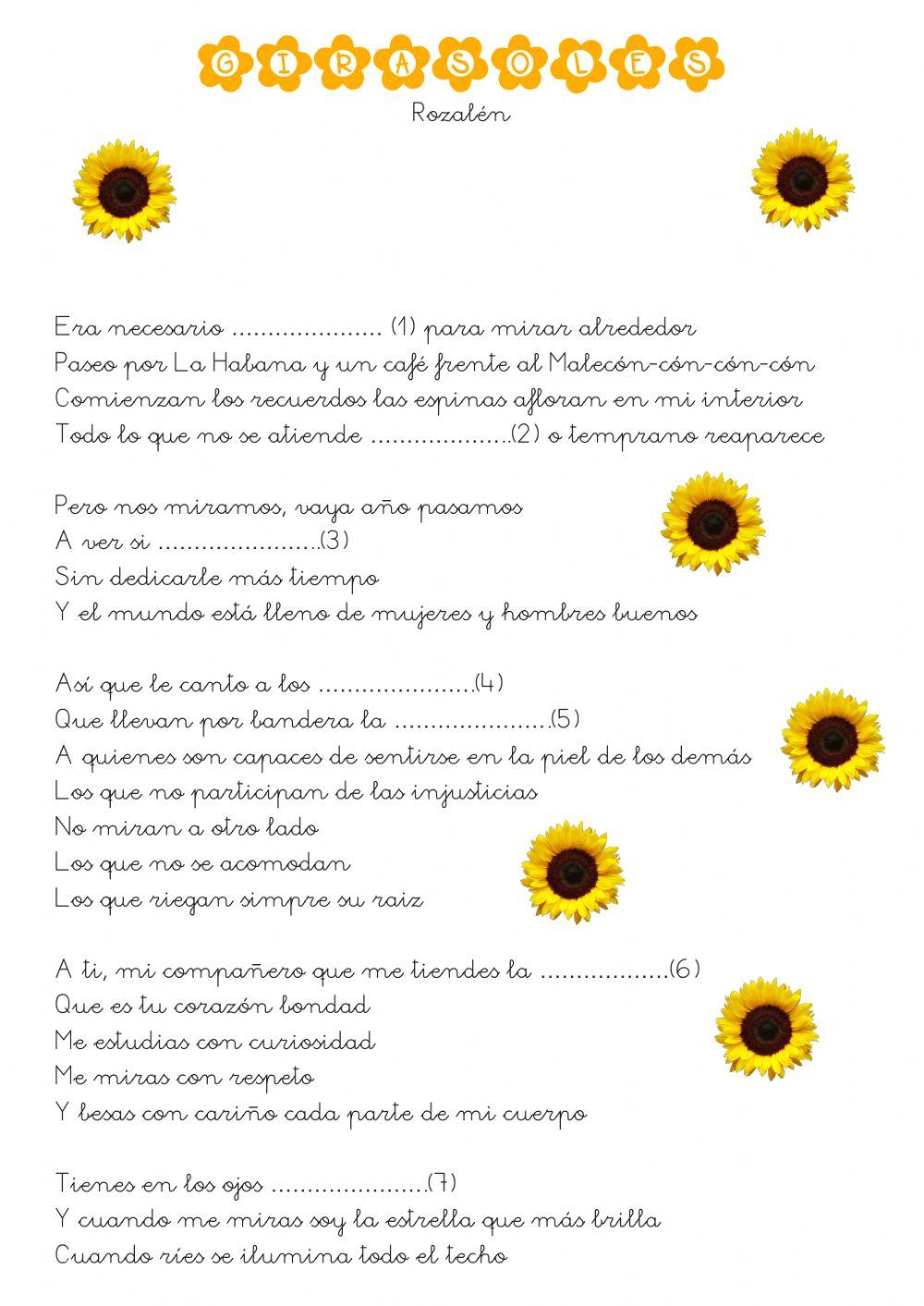 Canción Girasoles