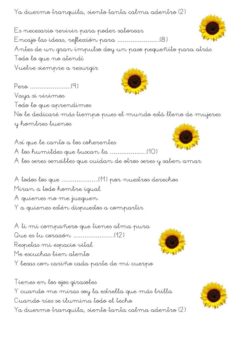 Canción Girasoles