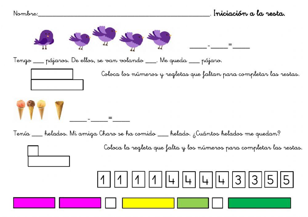 Iniciación a la resta 3