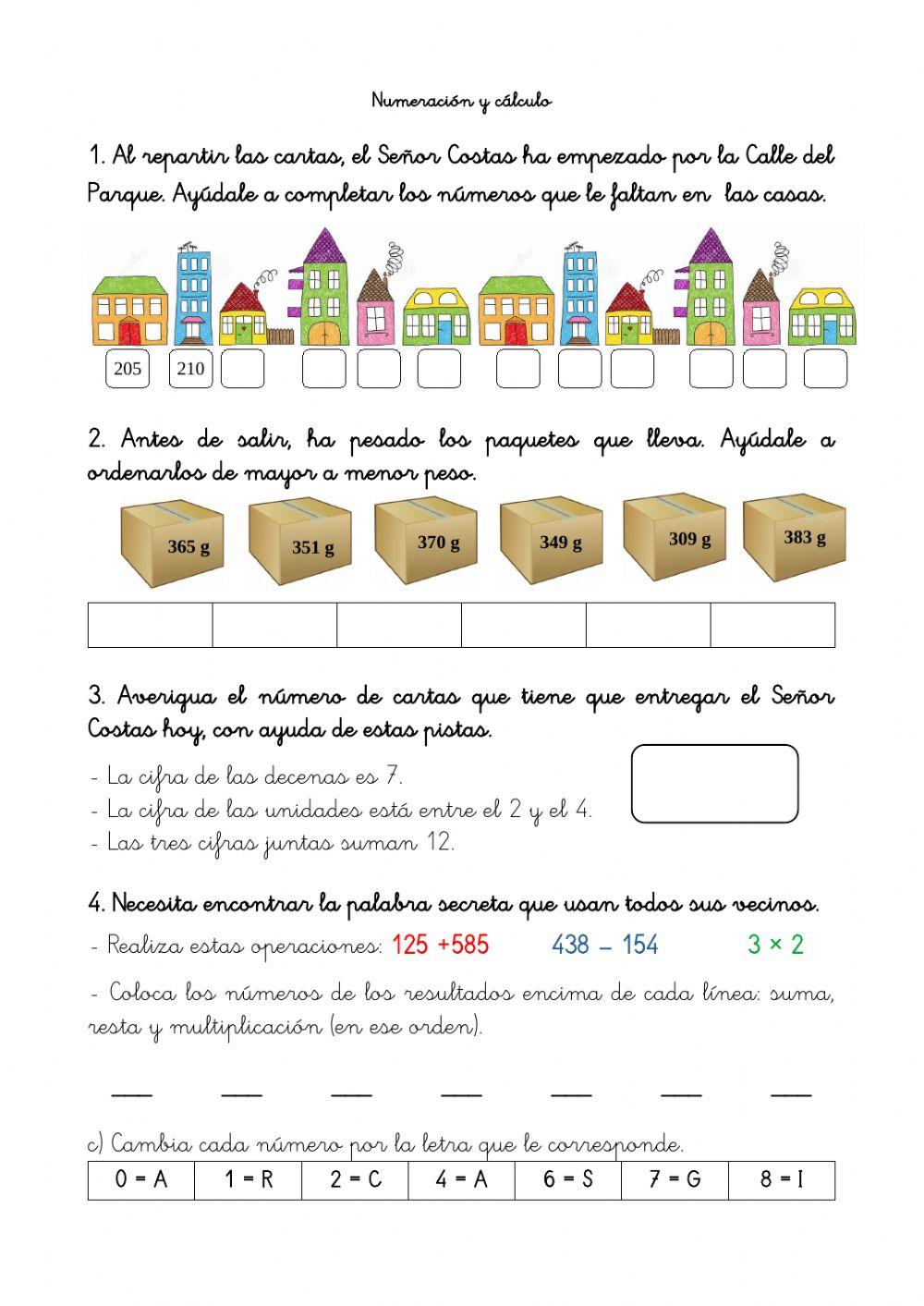Numeración y cálculo