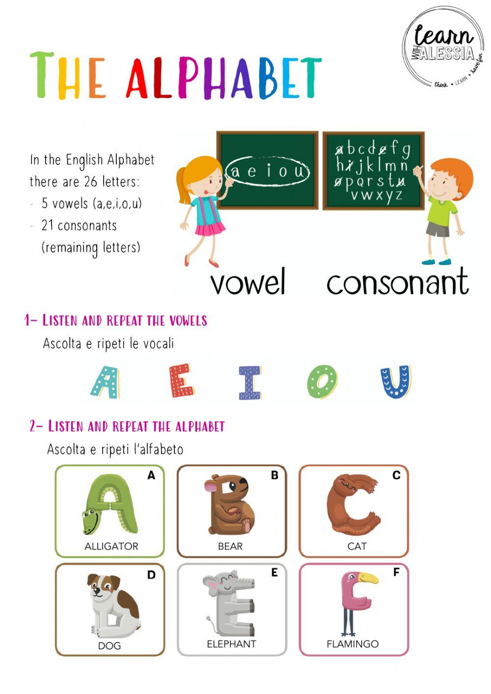 The alphabet The alphabet