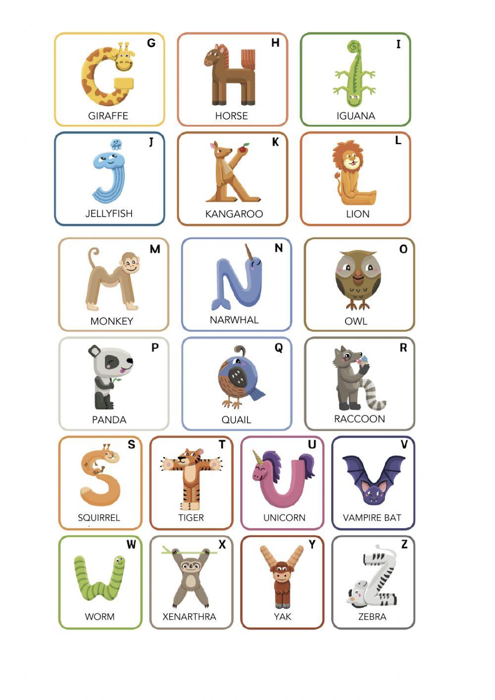 The alphabet The alphabet