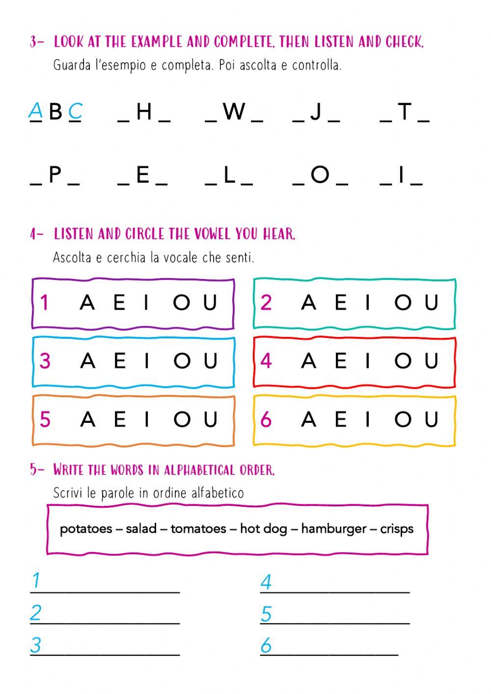 The alphabet The alphabet