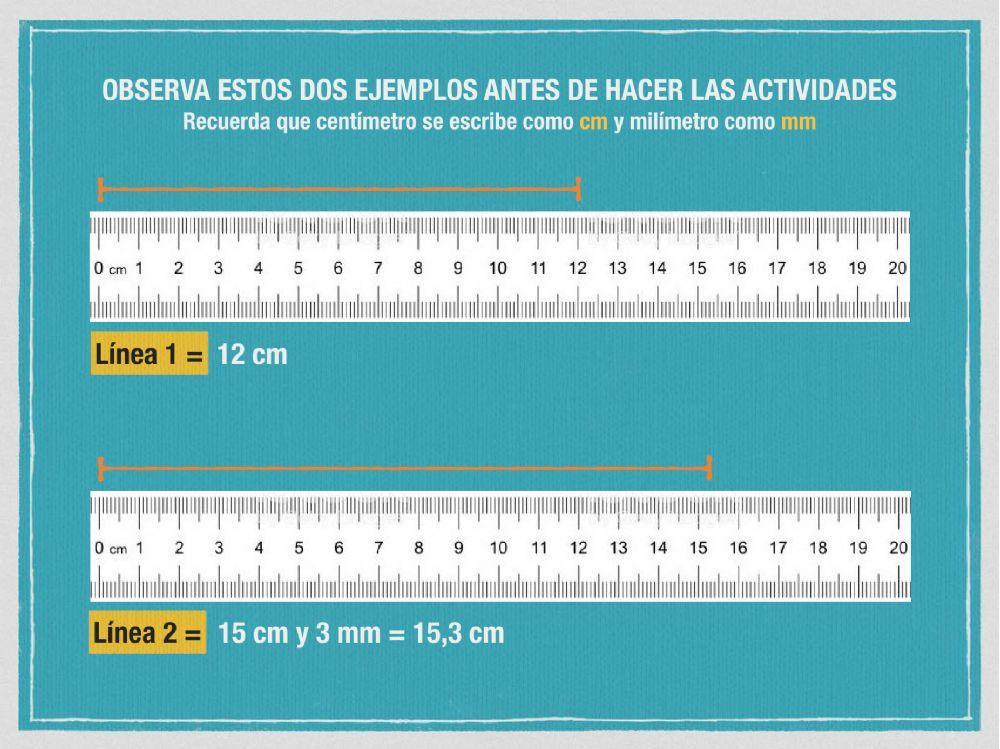 Unidades de Longitud: Centímetros y milímetros