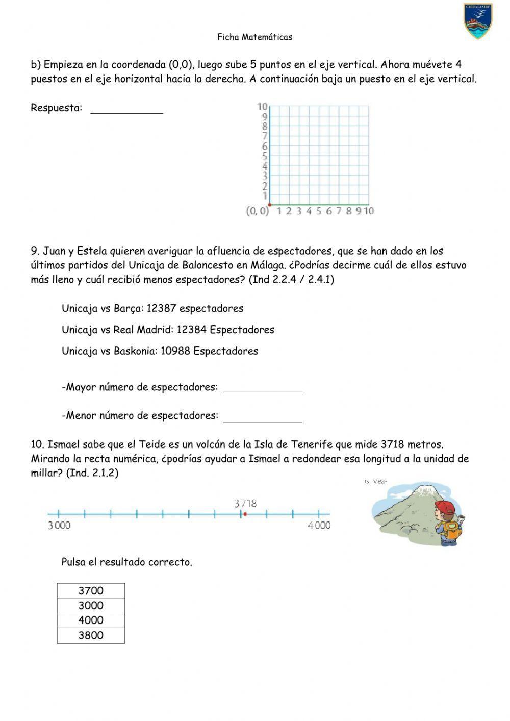 Ficha Matemáticas 4ºEP Semana 11-17 mayo