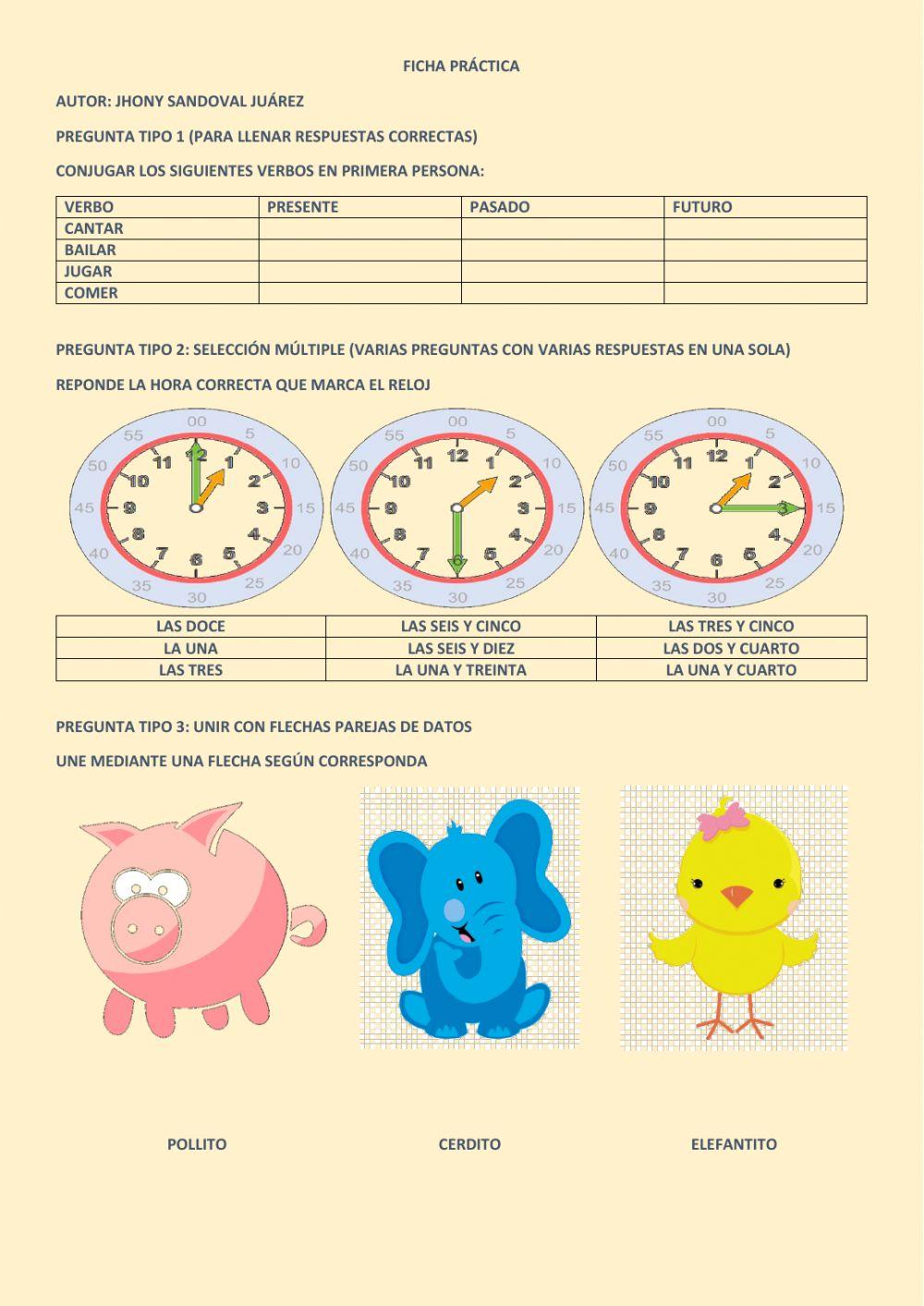 Sesión de fichas interactivas