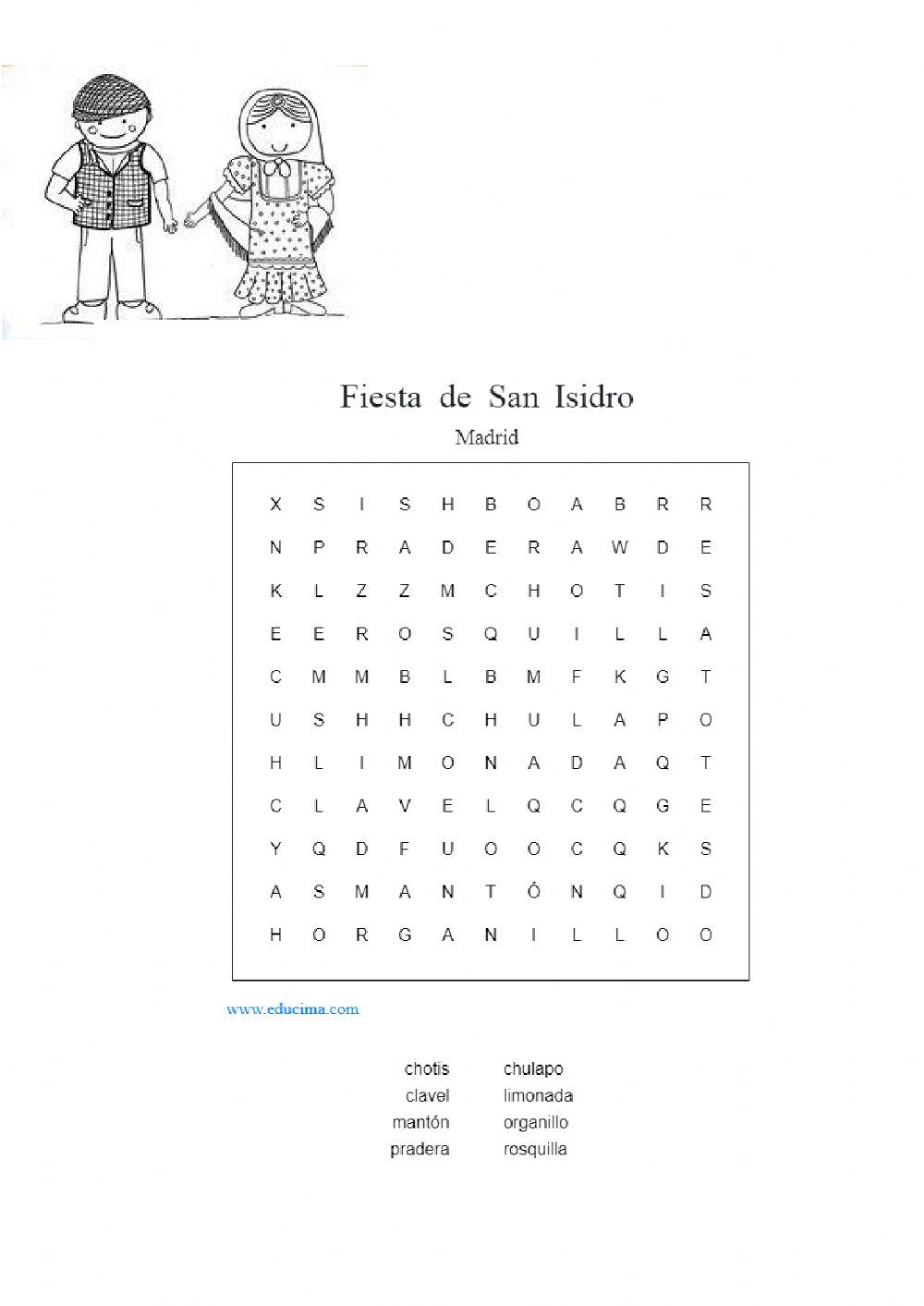 Sopa letras san isidro