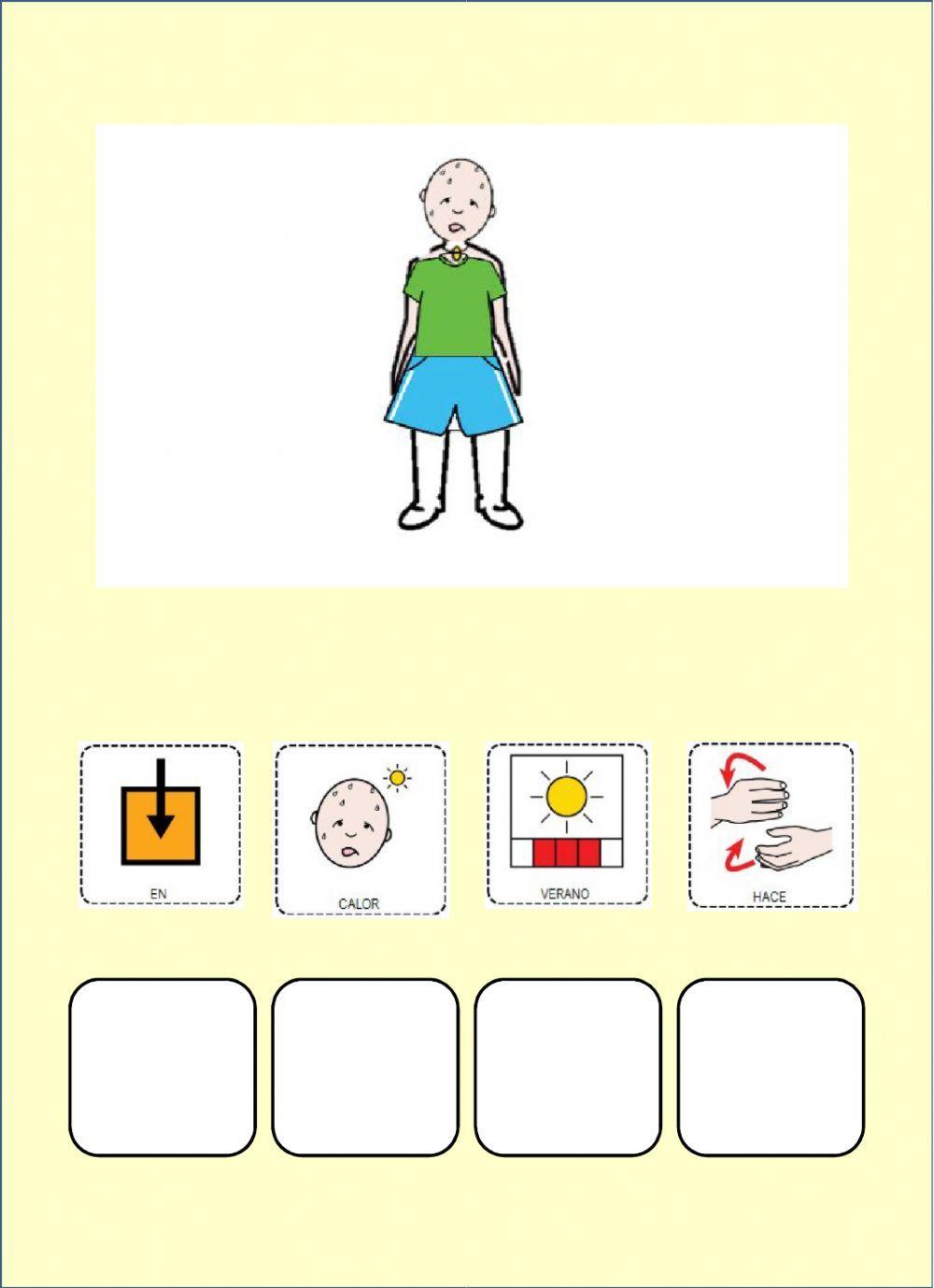 Ordena las palabras para formar frases-el verano