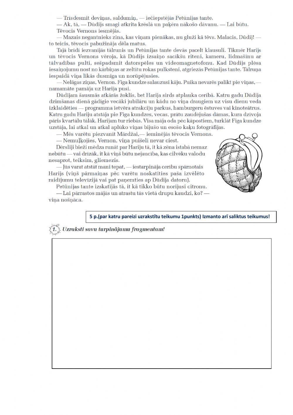 Noslēguma PD latviešu valodā 4.klasei