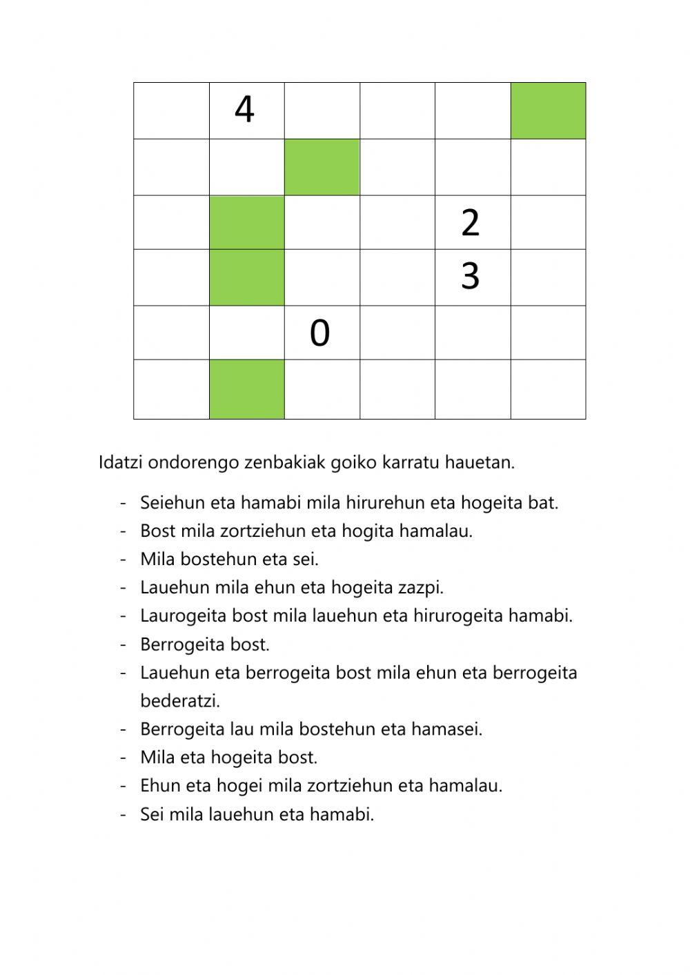 Zenbaki gurutzegrama 2