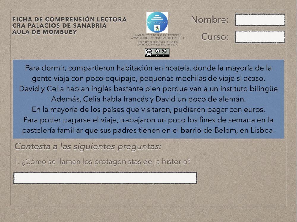 Comprensión lectora 12- 5 3º-4º