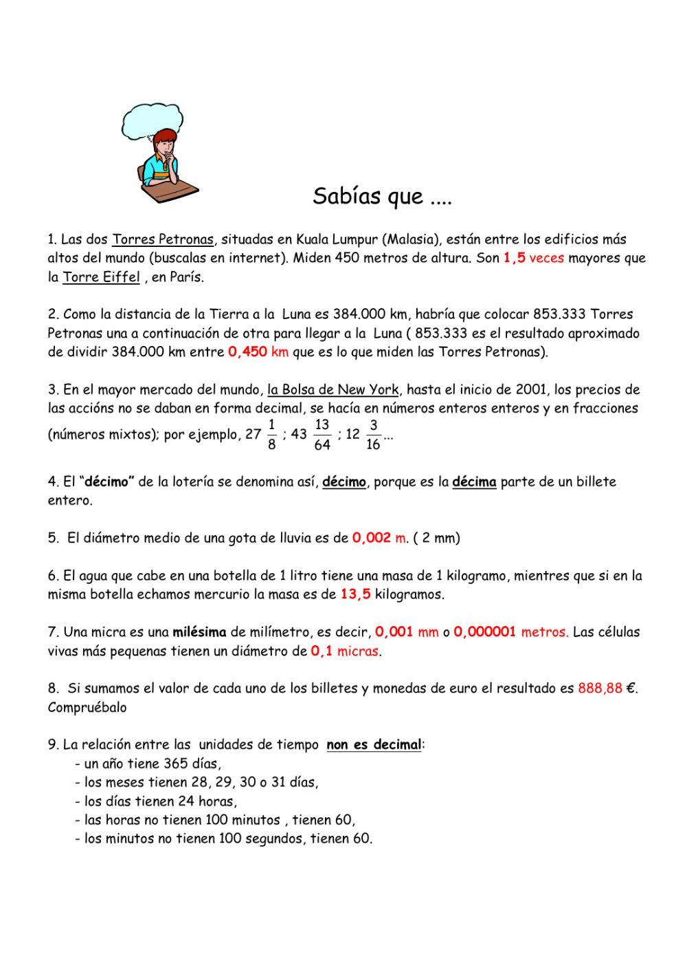 Curiosidades matemáticas con decimales