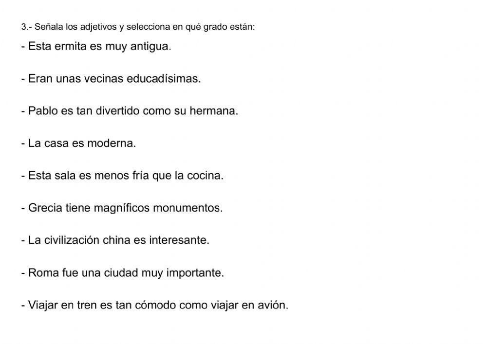 Sustantivos y adjetivos