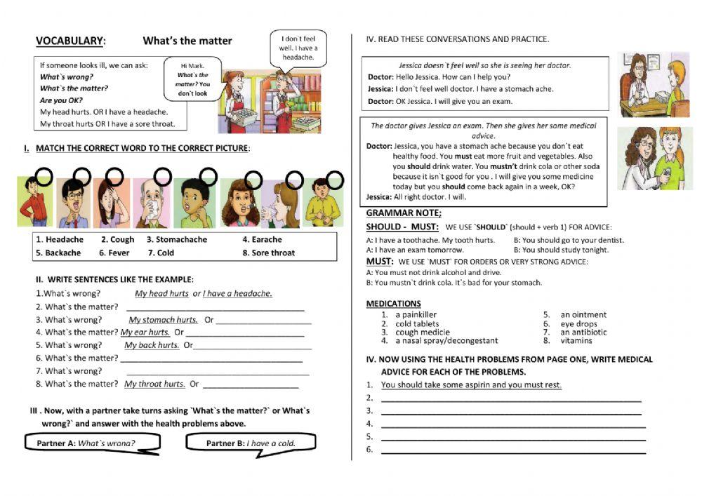 Health, Must-Should online exercise for | Live Worksheets