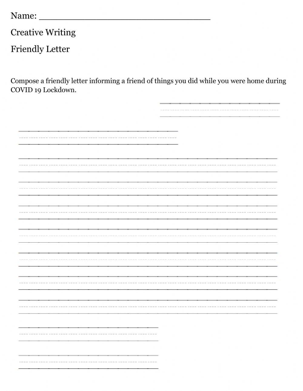 Friendly Letter