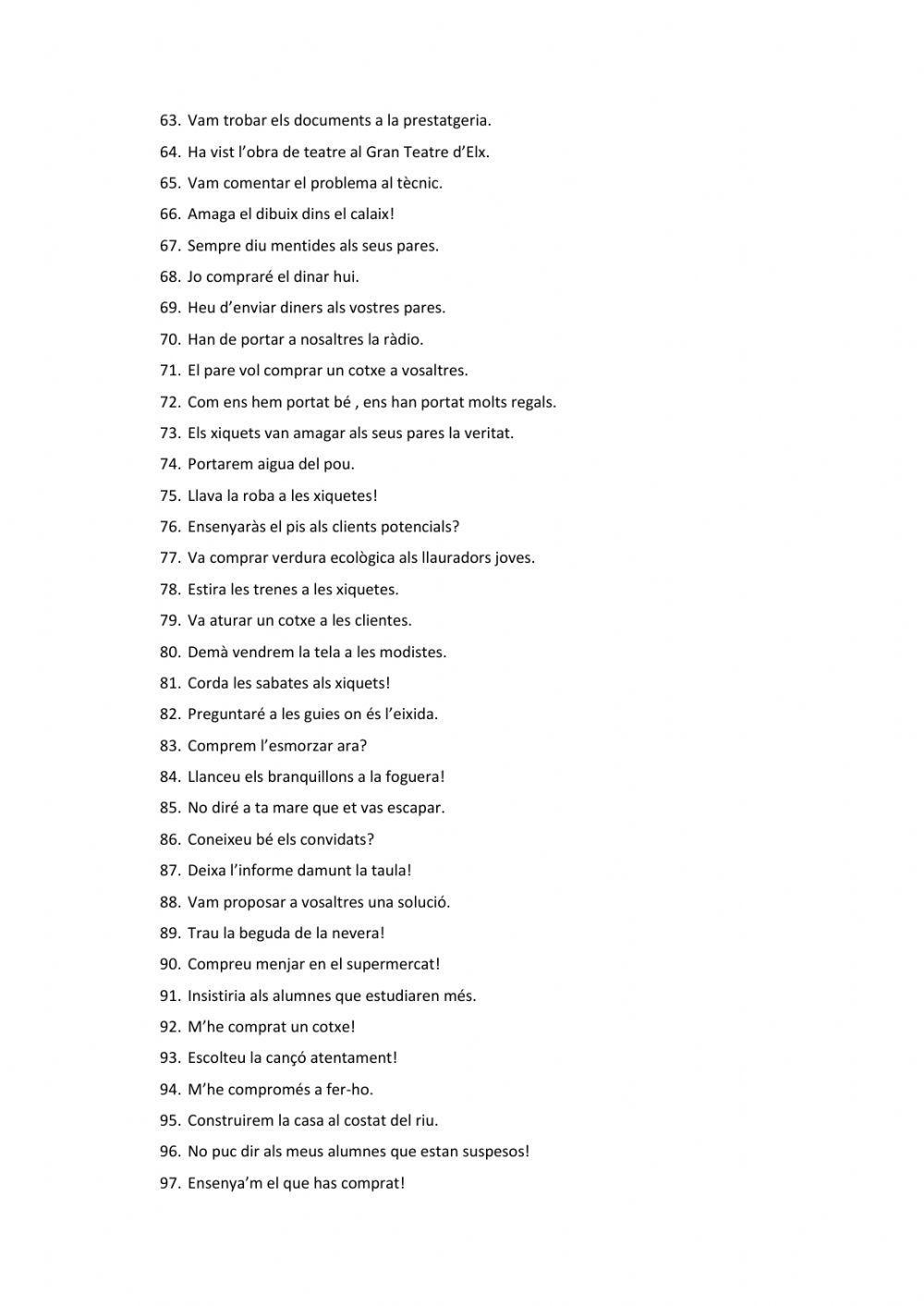 Pronoms Febles Combinació