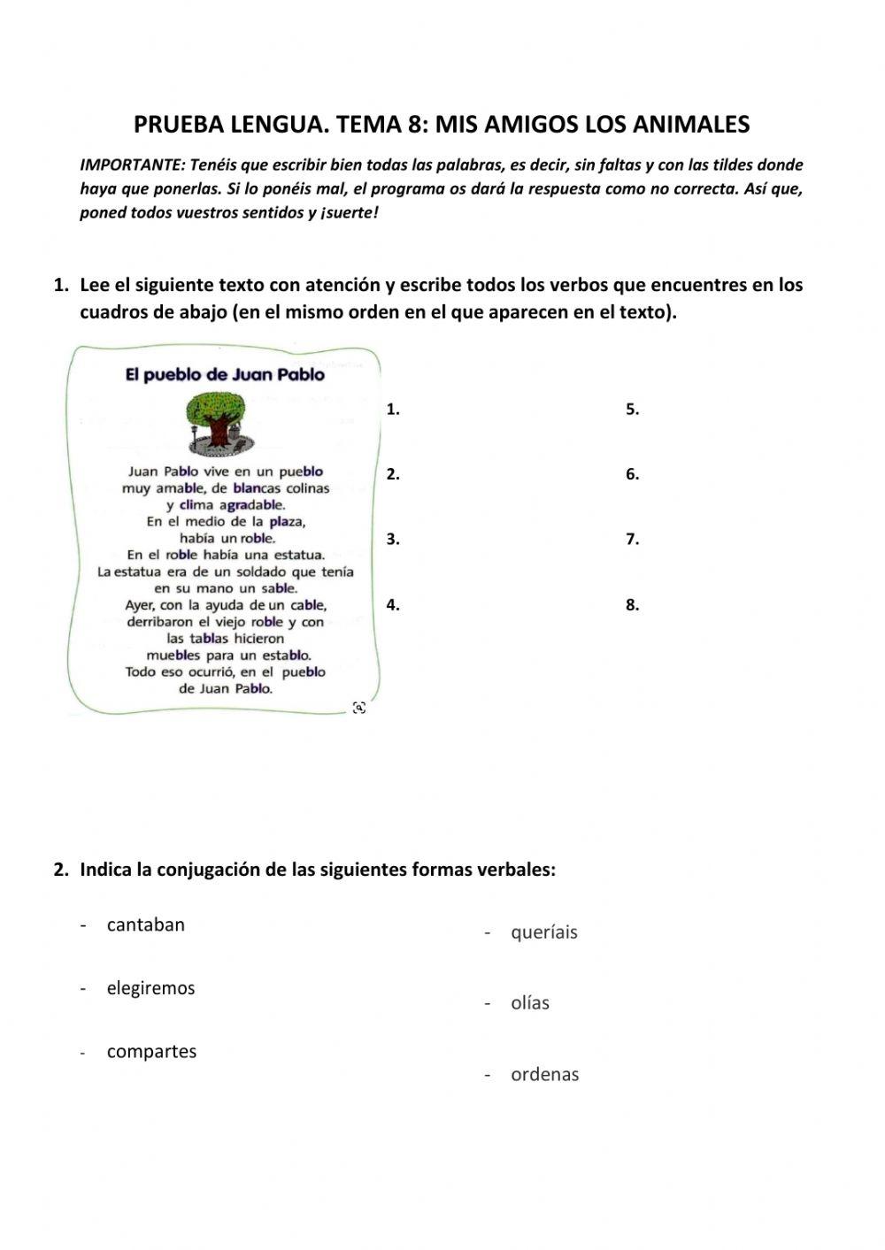 Tema 8. mis amigos los animales