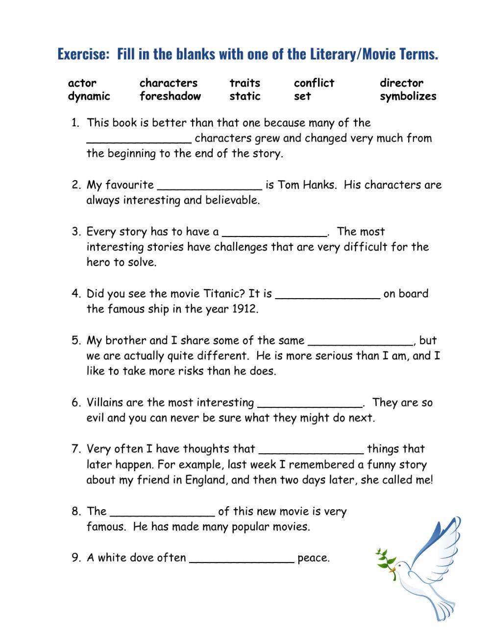 Lit terms for Stories and Movies