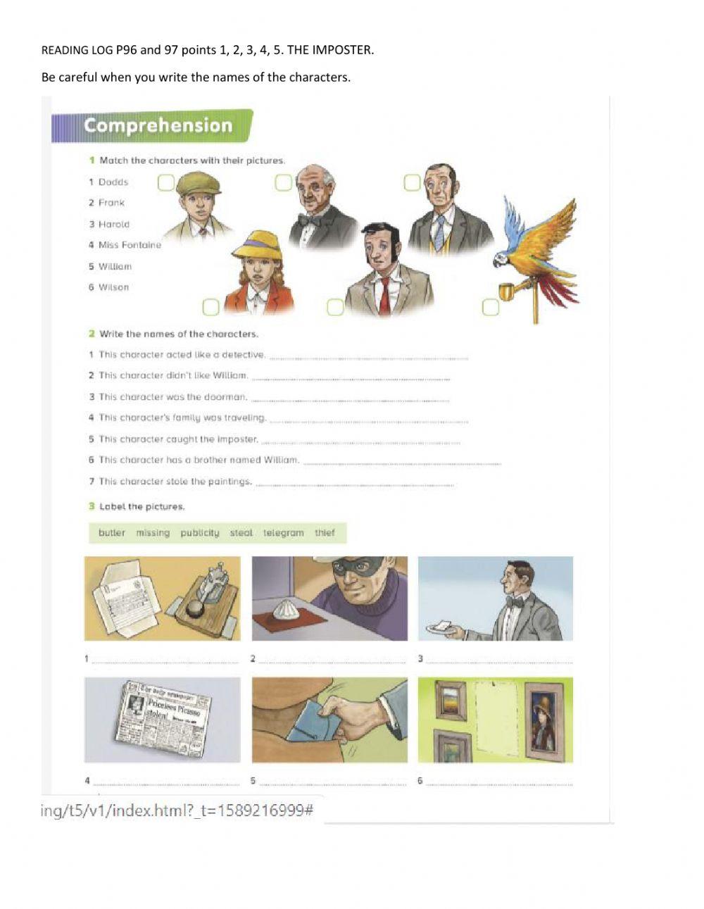 THE IMPOSTER READIN LOG P96-97