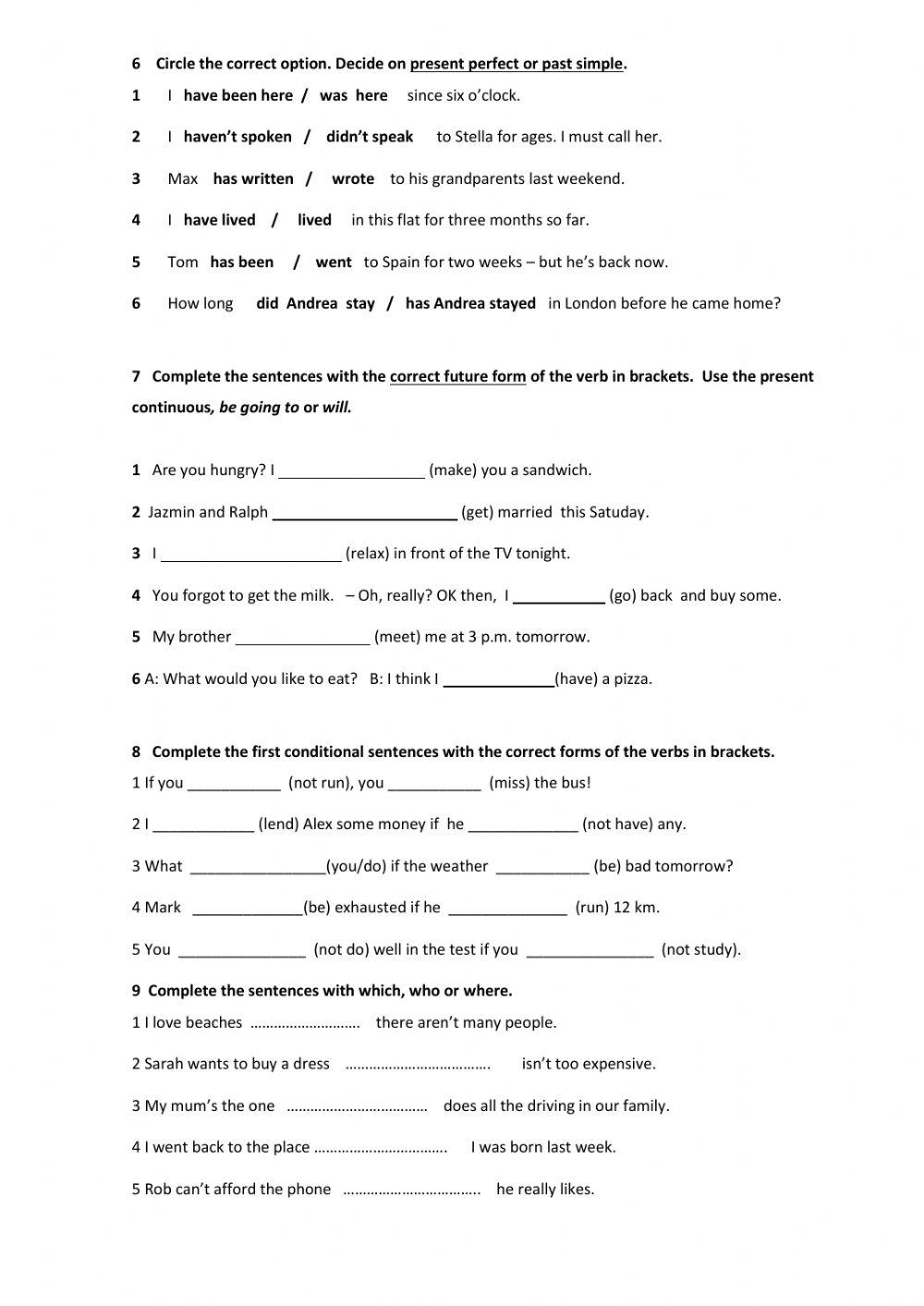 FOCUS 2 UNITS 4,5 ASSESSMENT
