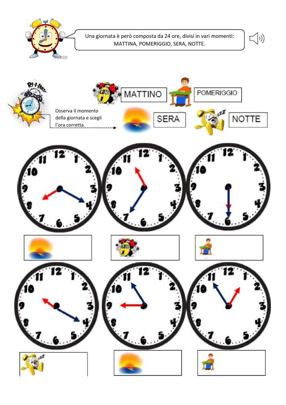 Esercizi con l'orologio Esercizi con l'orologio