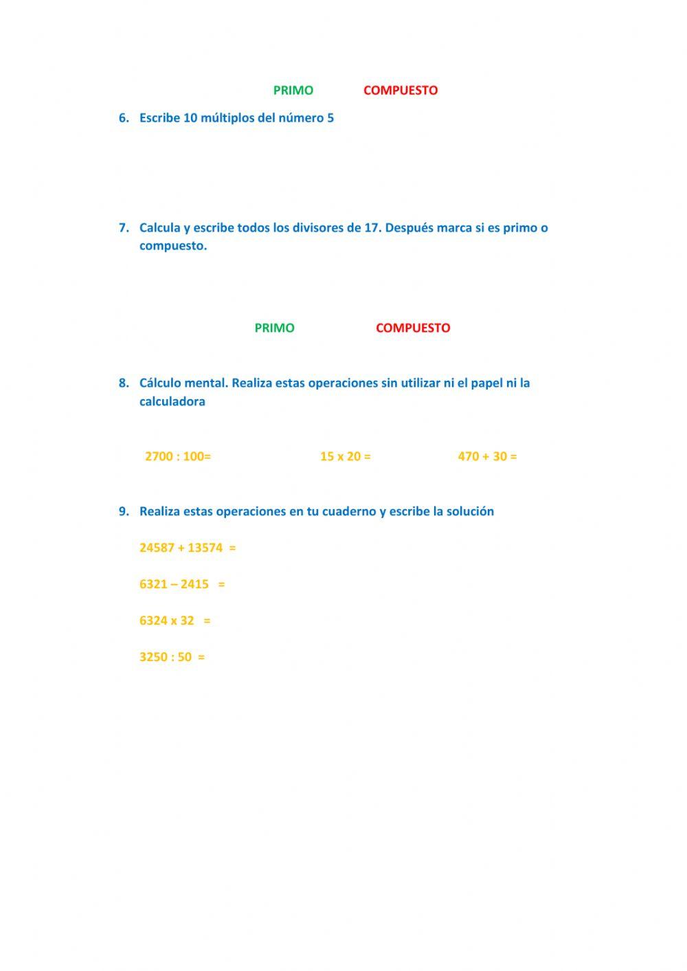 Multiplos y divisores