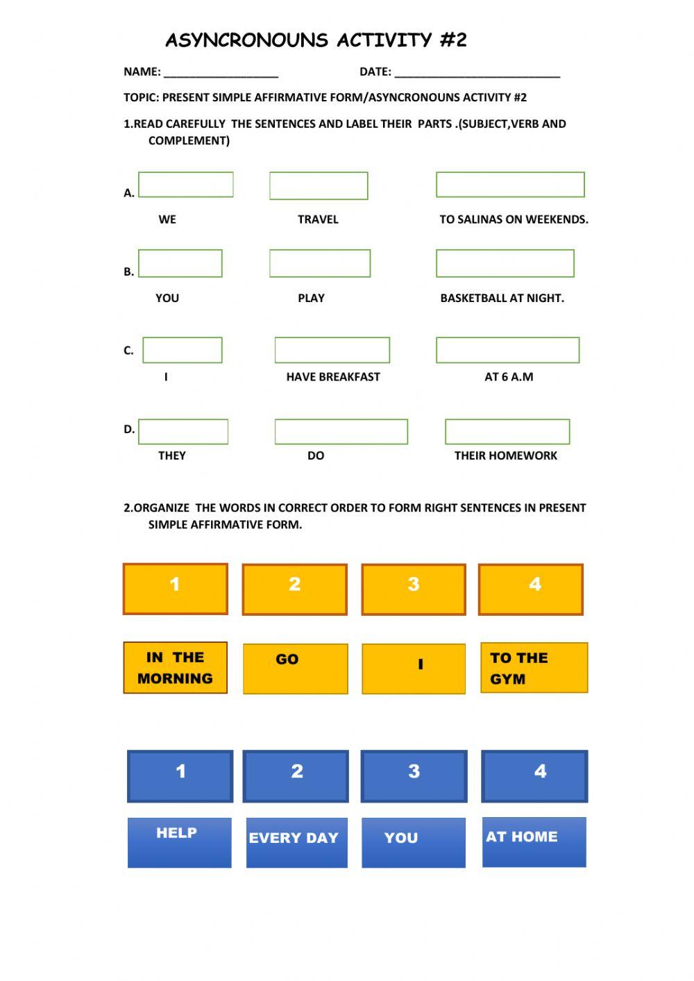 Present simple-Asyncrounous activity 2