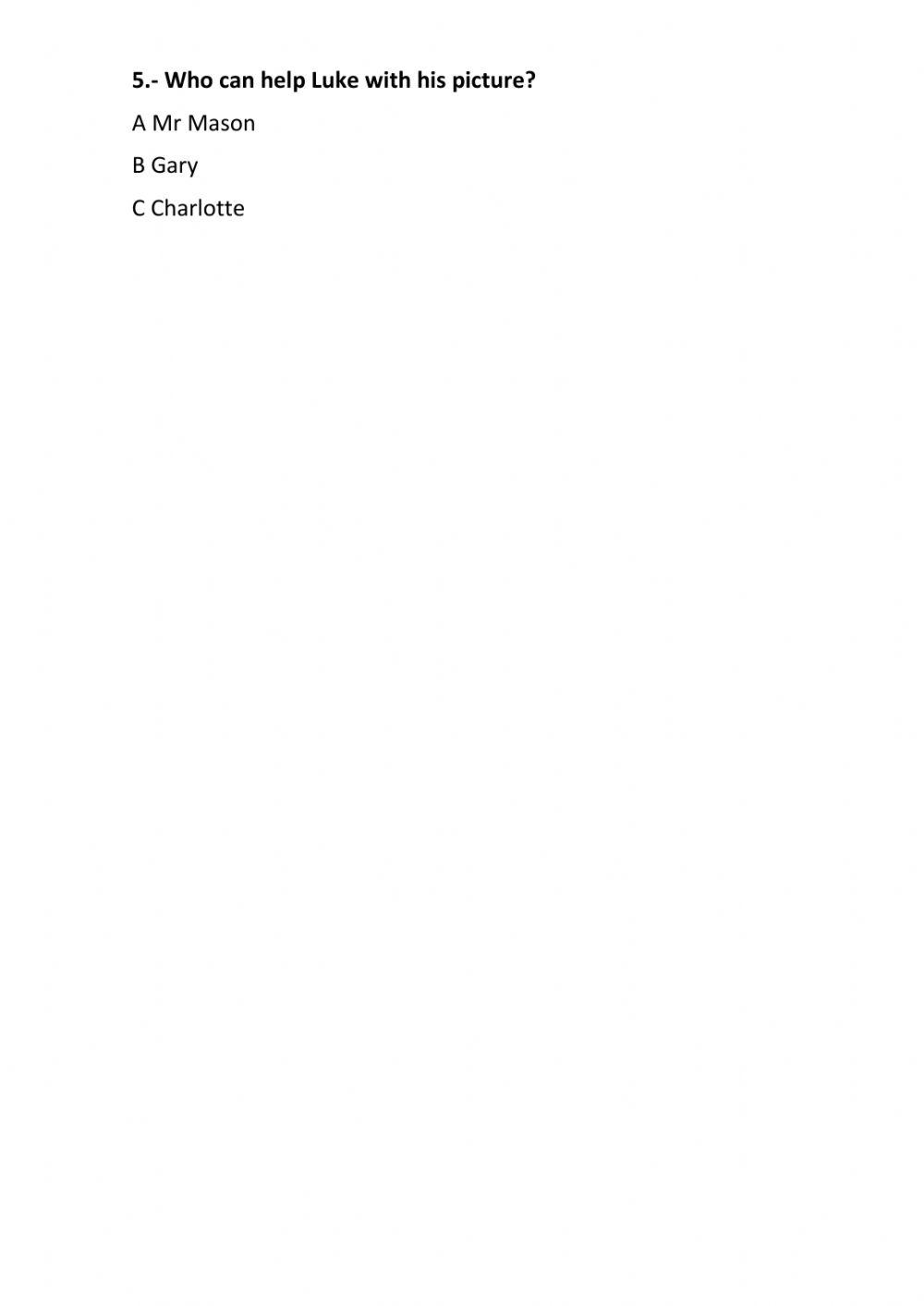 KET 3 part listening 6º