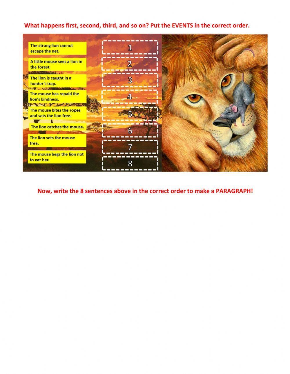 Aesop's Fables: The lion and the mouse